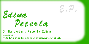 edina peterla business card